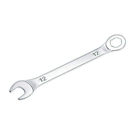 

Uxcell Thin 6-Point Combination Wrench Metric Mirror-Chrome Plated High Carbon Steel 12mm