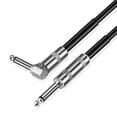 thumbnail image 2 of 6.35mm Guitar Cable (6FT) Straight to Right Angle Plug 1/4 Inch TS Male Phono Jack Musical Instrument Patch Cable Wire Cord For Electric Bass Guitar Mandolin Amplifier Speaker Line-level Audio, 2 of 4