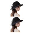 thumbnail image 4 of Guardurnaity Sombrero de paja con lazo, tejido ahuecado hecho a mano, cinta parasol para mujer, accesorios de verano Type1 NO1, 4 of 6