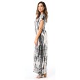 thumbnail image 2 of Riviera Sun Casual Short Sleeve Maxi Dress with Side Slit 21771-CHR-L (Black / White, Small), 2 of 3