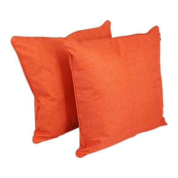 Blazing Needles 25-inch Double-corded Spun Polyester Square Floor Pillows with Inserts (Set of 2) 9813-CD-S2-REO-SOL-13