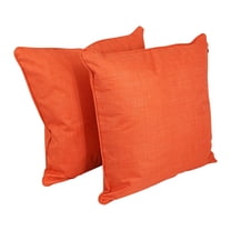 Blazing Needles 25-inch Double-corded Spun Polyester Square Floor Pillows with Inserts (Set of 2) 9813-CD-S2-REO-SOL-13