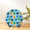 thumbnail image 6 of Honeii Cartoon Monster Print Elegant Bone China Decorative Plate, Porcelain Plate,Art Crafts,Ceramic Ornaments for Home Office Wall Decor-7in, 6 of 6