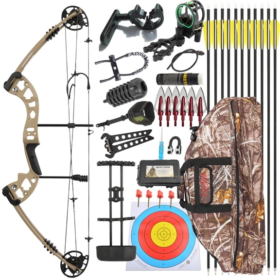 JUNXING Battleship Compound Bow and Arrows Hunting Bow 30-55 lbs