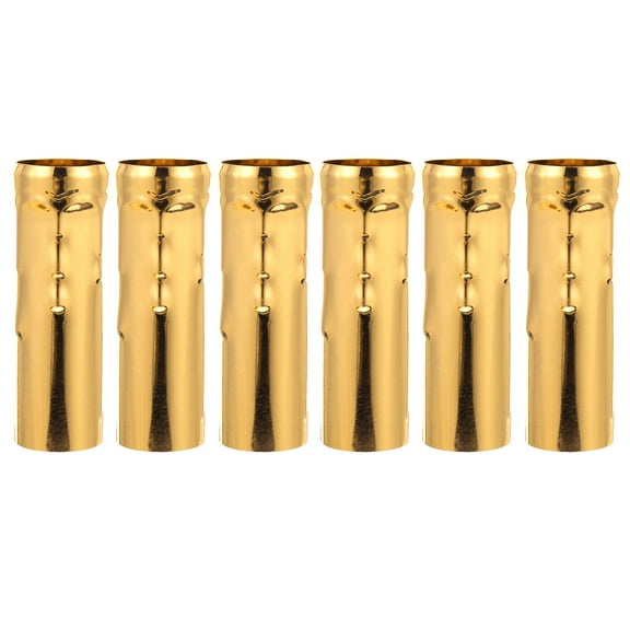 Soimiss 6Pcs Golden Chandelier Candle Base Sleeves for European Style Crystal Lamps