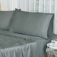 thumbnail image 2 of Fabstyles  Metro Bamboo Sheet Set 4 Pieces With Deep Pocket Charcoal Queen Modern & Contemporary, 2 of 4