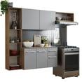 thumbnail image 1 of Mueble de Cocina Compacto MADESA Easy 180cm Marrón/Griz, 1 of 11