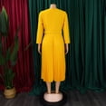 thumbnail image 6 of AURA Elegant Pleated Midi Dress With Belt High Waist Solid Color Zipper Work Office Style, 6 of 10