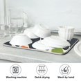 thumbnail image 7 of Yayeee Dish Drying Mat for Kitchen Counter Ultra Absorbent Easy Clean Pad 18x16", Black Clover Pattern, 7 of 7