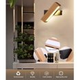 thumbnail image 5 of Luz de pared LED Lámpara de pared interior giratoria 360 21x4x4.5cm 4w Blanco cálido Base negra 220v Lámpara de noche Aplicar al dormitorio Sala de estar Pasillo Escalera Ho. Afortunado Sencillez, 5 of 5
