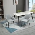 thumbnail image 2 of HOMCOM Dining Chairs Set of 2, Upholstered Accent Chairs with Metal Legs, 2 of 10