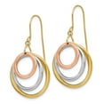 thumbnail image 2 of 14K Tri-Color Gold Earring Drop & Dangle Women'S 37 mm 20, 2 of 3