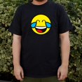 thumbnail image 2 of Smiley Smile Happy Crying Laughing Funny Hysterical Teeth Tongue Yellow Face Men's Novelty T-Shirt, 2 of 5