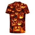 thumbnail image 5 of Ghost Pumpkin Graphic Tees for Men Halloween Costumes Plus Size Fashion Holiday T Shirts Short Sleeve Crewneck Tops Going Out Outfits Funny Pullover Tshirts, S-5XL, 5 of 5