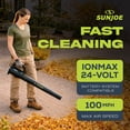 thumbnail image 4 of Open Box Sun Joe 24V Jet Leaf Blower Cordless Compact Turbine (Tool Only), 4 of 6