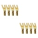 thumbnail image 4 of Ounissouiy Clip de Cable 4X, conector de Cable, conexión de enchufe Banana, Cables de transmisión de larga duración plateados, abrazadera, Oro 2piezas, 4 of 6