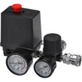 thumbnail image 1 of Medidores reguladores de válvula de control del interruptor de presión del compresor de aire de 220v 0-180psi con conector rápido (220v) (hy), 1 of 5