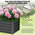 thumbnail image 5 of CazToi 2-Pack 6x3x1.5 ft Galvanized Raised Garden Beds Large Outdoor Planter Boxes with Open-Base & Wave Panels, 5 of 9