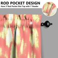 thumbnail image 5 of Watercolor Pink Oil Painting 3-Piece Kitchen Curtains Set Kitchen Curtains Sets with Valance for Windows Rod Pocket Machine Washable Kitchen Decor Decorations (54"x18"+2x27.5"x24"), 5 of 6