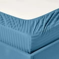 thumbnail image 2 of Home Collection 1200 Thread Count 100% Cotton Egyptian Quality Deep Pocket Stripe Sheet Set (Full, Teal), 2 of 5
