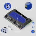 thumbnail image 4 of Vertical Cooling Fan Stand for PS5/PS5 Slim Disc and Digital Edition with 2 Controller Charging Stations, RGB LED Lights, 13 Game Slots, Media Remote Slot, PS5 Accessories, 4 of 7