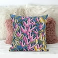 thumbnail image 3 of Amrita Sen Designs CAPL945BrCDS-BL-18x18 18 x 18 in. Tulip Bouquet Broadcloth Indoor & Outdoor Blown & Closed Pillow - Pink, Yellow & Blue, 3 of 5