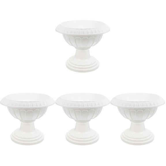 4 Count Hydroponic Flower Pot Footed Plant Urn Shaped Vases Artificial Plants Outdoor