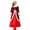 Red, variant on Gupgi Women Christmas Costume Mrs Santa Claus Dress Plush Patchwork Long Sleeve Velvet Dress with Hat