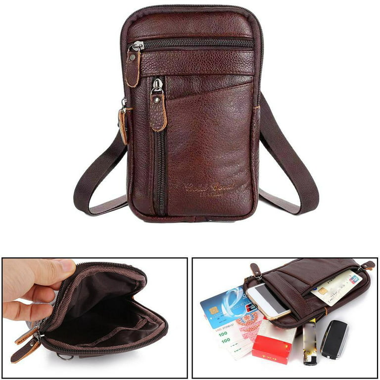 Sh1815 Custom Men Waist Bags Black Travel Unisex Belt Pouch 2021