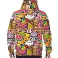 thumbnail image 3 of Bingfone Fruit-Flavored Ice-Cream Men's Drawstring Hoodie Long Sleeve Pocket Sweatshirts-Small, 3 of 6