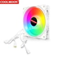 thumbnail image 5 of COOLMOON Ventilador de refrigeración de 120 mm 5V 3Pin ARGB Aura Sync 4Pin PWM Enfriador de caja de computadora, 5 of 5