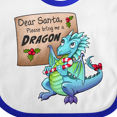 thumbnail image 4 of Inktastic Dear Santa, Please Bring Me a Dragon Christmas Wish Boys or Girls Baby Bib, 4 of 4