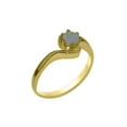 thumbnail image 1 of LBG British Made 9k Yellow Gold Natural Opal Womens Engagement Ring - 33 size options - Size 7.75, 1 of 5