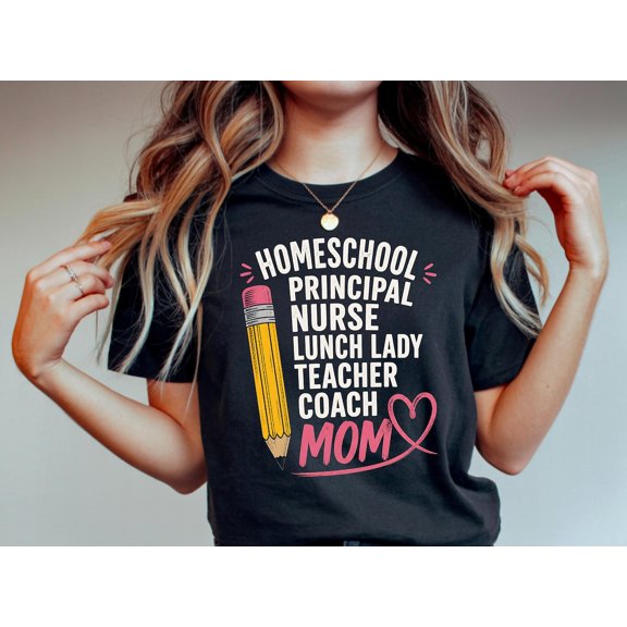 Teacher School Mom Graphic T-Shirt Size S-5XL
