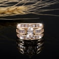 thumbnail image 4 of Wioihee Under $2.00 Plated Chunky Ring Pear Shaped Zirconia Wedding Ring for Women,Engagement Ring for Women, 4 of 7
