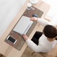 thumbnail image 3 of Long Mouse Pads for Desk,Orange Boho Ethnic Paisley Pattern Desk Mats on Top Of Desks, Desk Mouse Pad Extra Large with 3mm Non-Slip Base and Stitched Edge for Gaming,Office,Work,Home 31.5"x11.8", 3 of 6
