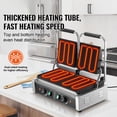 thumbnail image 5 of KFFKFF Professional Panini Press, 3600W Electric Grill for Sandwiches, Dual Stainless Steel Press, Temperature Adjustable with 19"x9" Enamel Grooved Surface, Ideal for Hamburger, Steak, Bacon, 5 of 9
