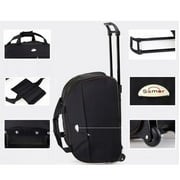 LUVCMFT Rolling Duffle Bag with Wheels, 24 Trolley Travel Bag, Carry On Luggage Travel Suitcase, Overnight Weekender Bag for Unisex Adult (Gray & White Lattice)