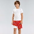 thumbnail image 2 of Y-Sunset Boys Swim Trunks with Compression Liner High Visibility Quick Dry Bathing Suit Vintage Swimming Shorts Kids 5-6 Years&Red#02, 2 of 4
