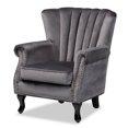 thumbnail image 2 of Baxton Studio Relena Wingback Chair, Gray, 2 of 11