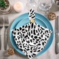 thumbnail image 3 of GZHJMY Black and White Leopard Fur Pattern Cloth Napkins, Set of 4 20 x 20 Inch Soft & Comfortable Polyester Dinner Napkin for Family, Restaurant, Weddings, Parties, 3 of 5