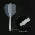 thumbnail image 4 of Uxcell Integrated Dart Shaft and Flights, 15 Pack 4BA Thread Plastic Dart Flights White, 4 of 5