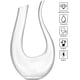 thumbnail image 3 of Juego de jarra de vino en forma de U de cristal, decantador de vidrio sin plomo para vino tinto, jarra de vino con ventilación de vidrio para decantador, regalo de botella decantadora para los, 3 of 6
