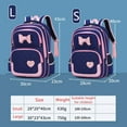 thumbnail image 2 of 2Pcs Bowknot Wave Point Prints Primary School Bookbag Rucksack Kids School Backpack Sets Student Book Bag for Students, 2 of 5