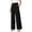 Black, variant on yunLCZ Women's Straight Leg Pants High Wa Womens Daily Elastic Waist Pockets Straight Solid Color Casual Pants Loose Long Trousers