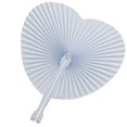 thumbnail image 1 of Abanicos plegables Cosweet, papel blanco con forma de corazón, 50 unidades, 1 of 7