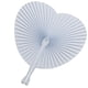 thumbnail image 1 of Abanicos plegables Cosweet, papel blanco con forma de corazón, 50 unidades, 1 of 7