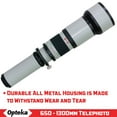 thumbnail image 3 of Opteka 650-1300mm f/8 Super Zoom Lens for Canon EF-M EOS M100, M50, M10, M6, M5, M3, M2 and M Compact Digital Mirrorless Cameras, 3 of 10