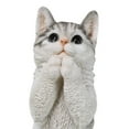 thumbnail image 6 of Realistic Begging Feline Shorthair Calico Cat Kitten Figurine With Glass Eyes, 6 of 9