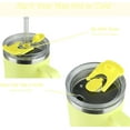 thumbnail image 4 of Drinco 40oz 30oz Tumbler with Handle Vacuum Insulated Stainless Steel-40oz Lemon, 4 of 5